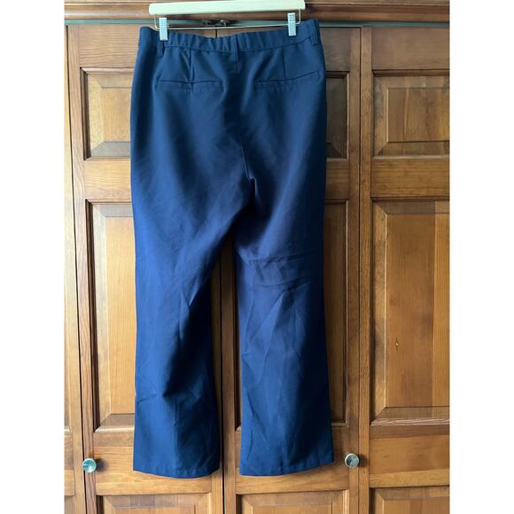 Abercrombie & Fitch Women's Tailored Straight Crossover Waist Pants Navy 32/14R - Picture 7 of 11